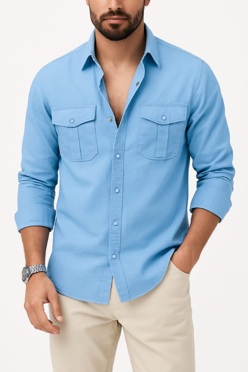 Stylish double pocket shirt bd