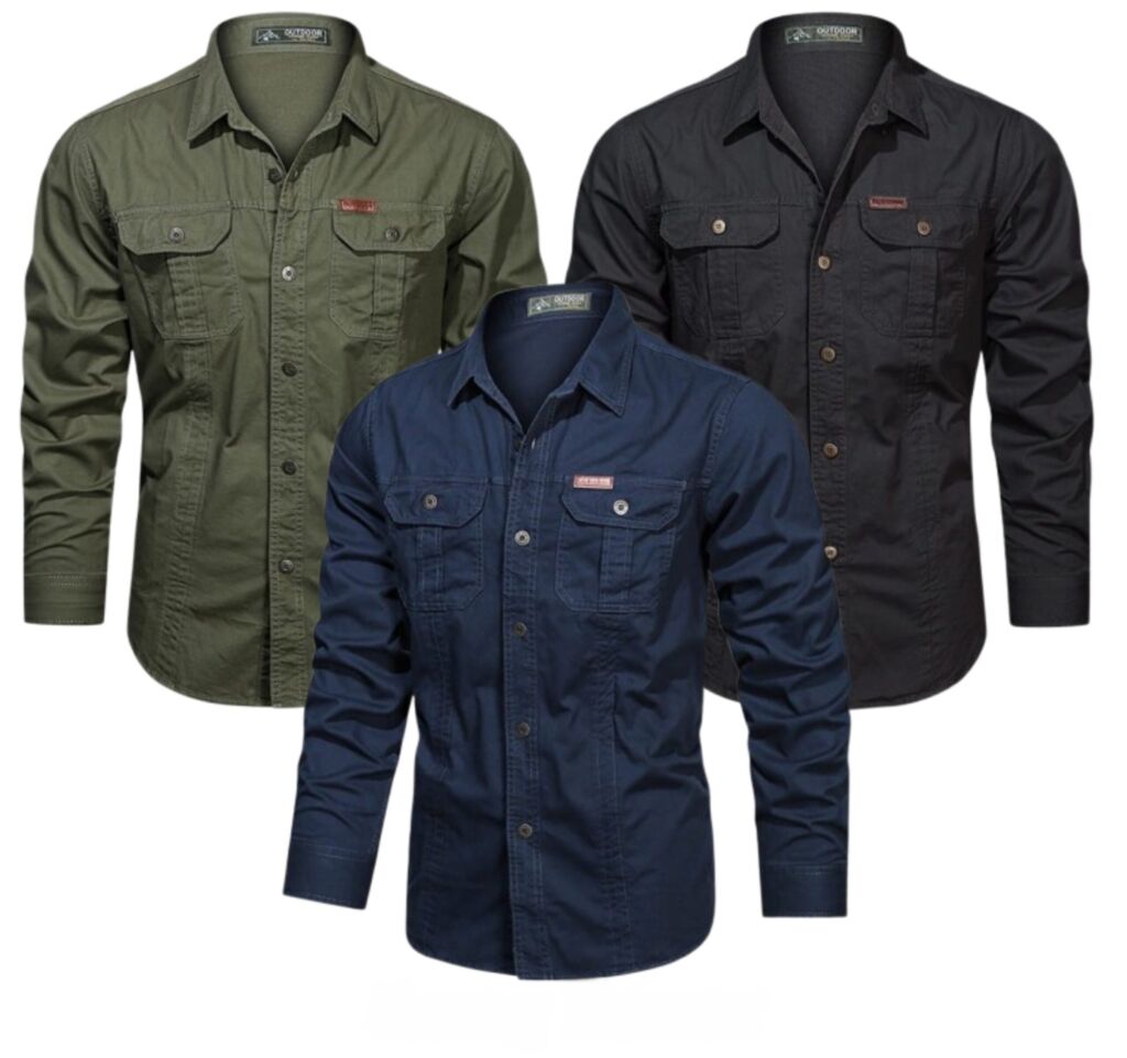 Full sleeves double pocket panel Shirt