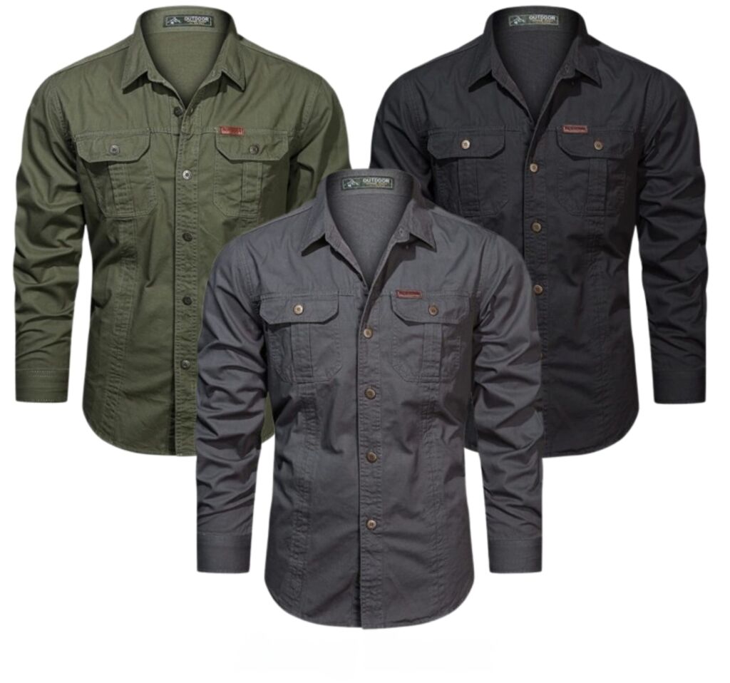 Full sleeves double pocket panel Shirt