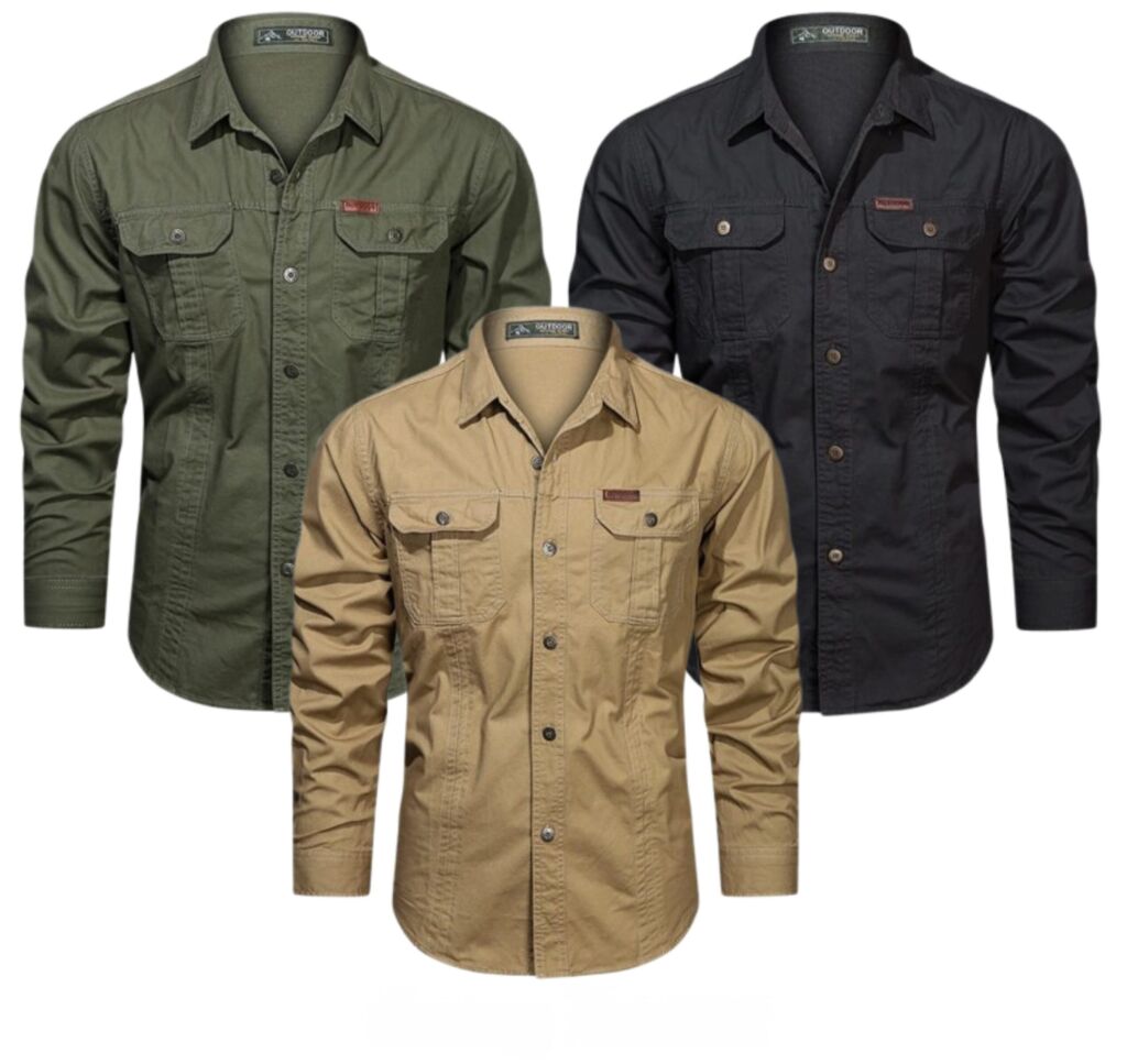 Full sleeves double pocket panel Shirt