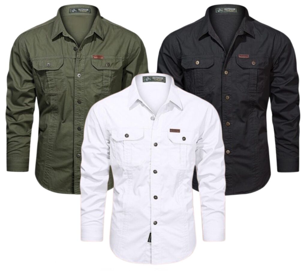 Full sleeves double pocket panel Shirt