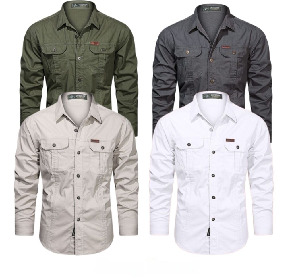 Full sleeves double pocket panel Shirt