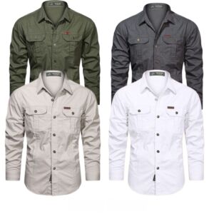 Full sleeves double pocket panel Shirt