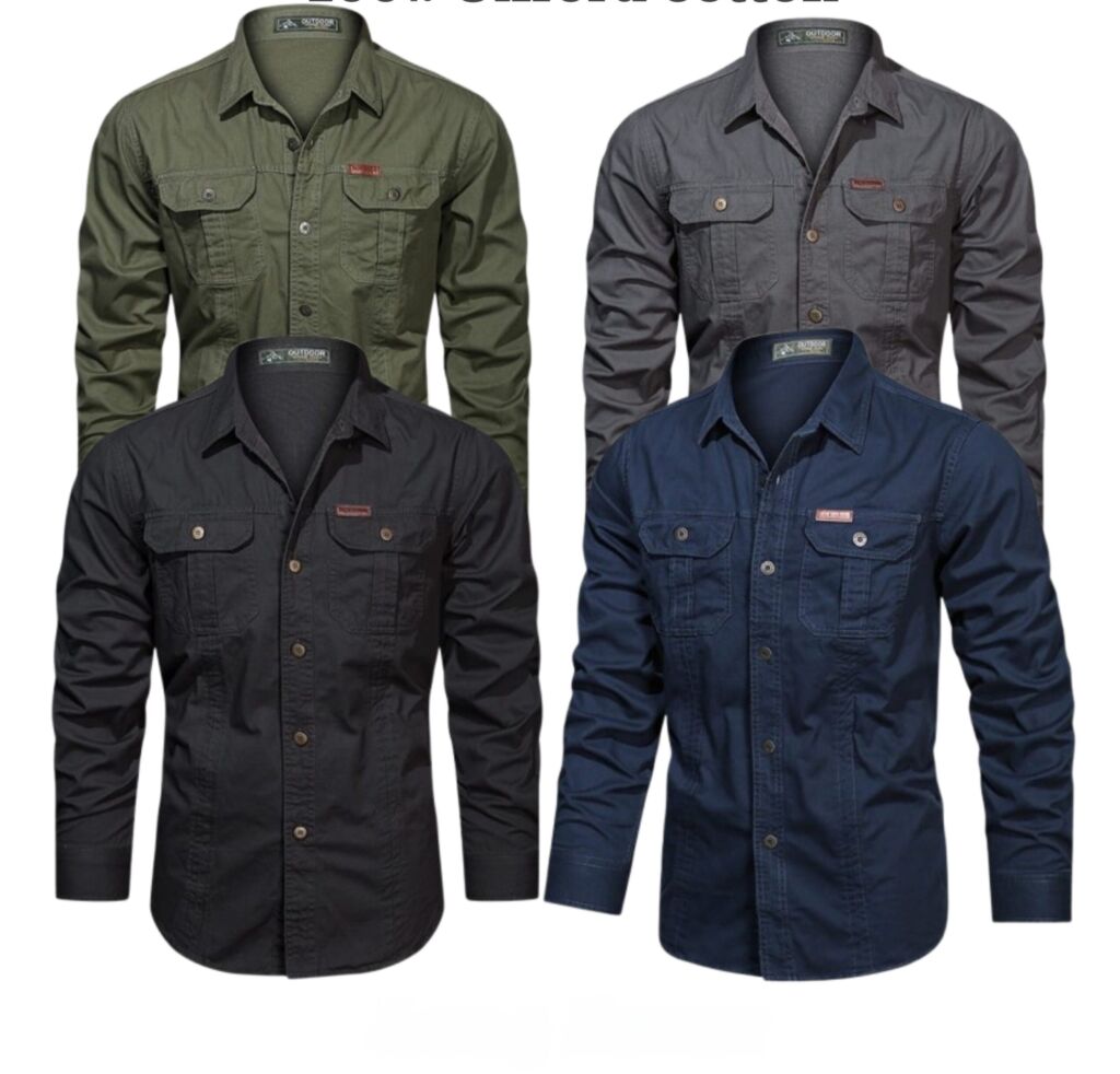 Full sleeves double pocket panel Shirt