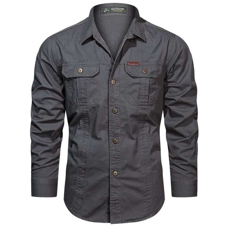 Full sleeve double pocket panel Shirt