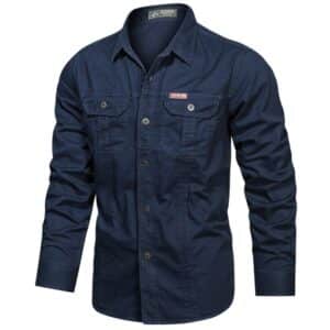 Full sleeve double pocket panel Shirt