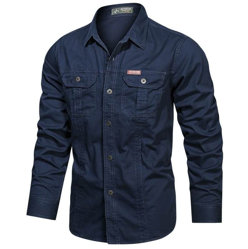 Full sleeve double pocket panel Shirt