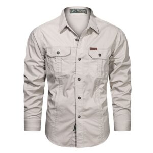 Full sleeve double pocket panel Shirt