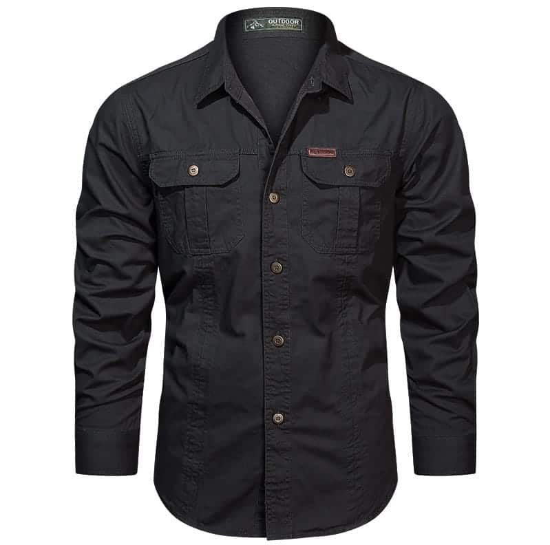 Full sleeve double pocket panel Shirt