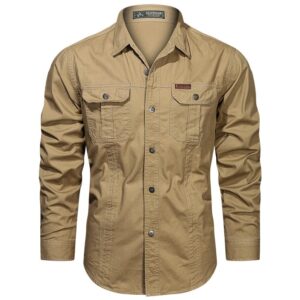 Full sleeve double pocket panel Shirt
