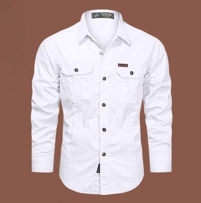 Full sleeve double pocket panel Shirt